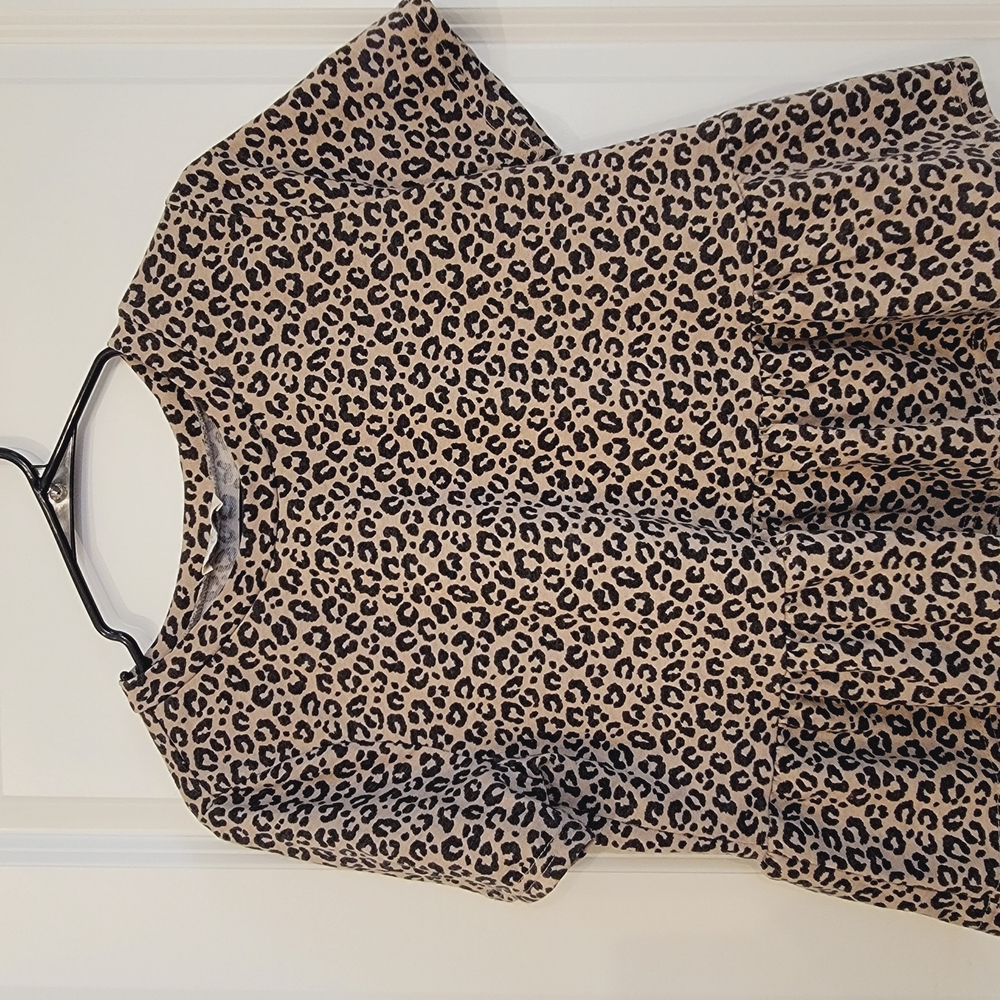 Francescas Leopard Print Peplum Top